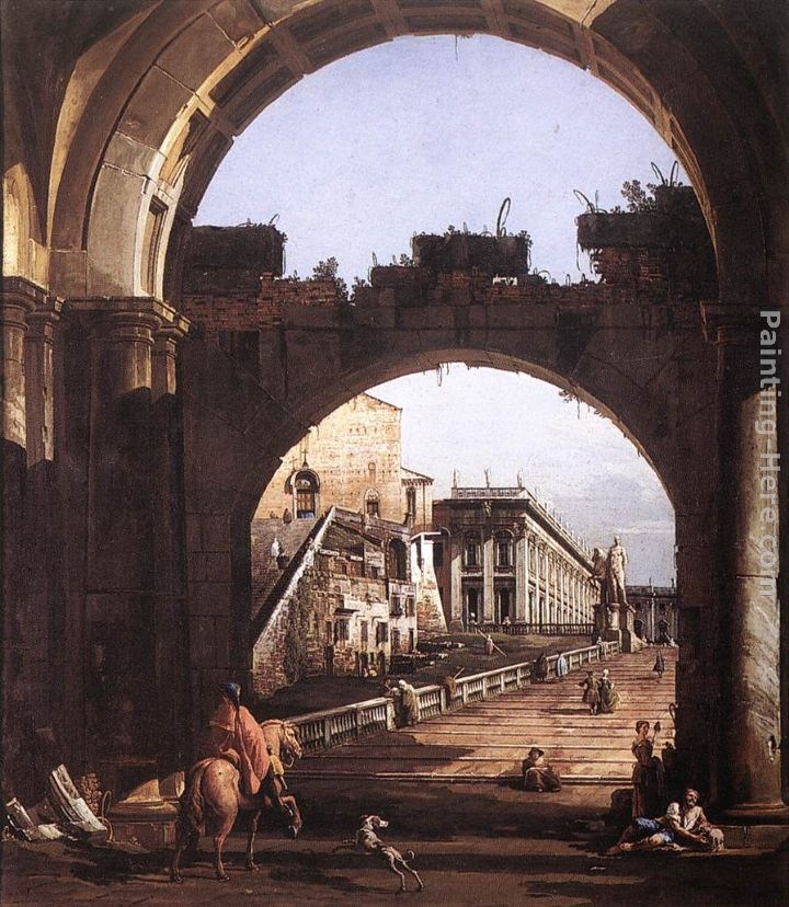 Bernardo Bellotto Capriccio of the Capitol
